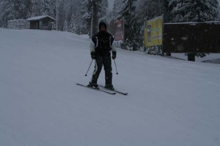 Bastiaan op de ski