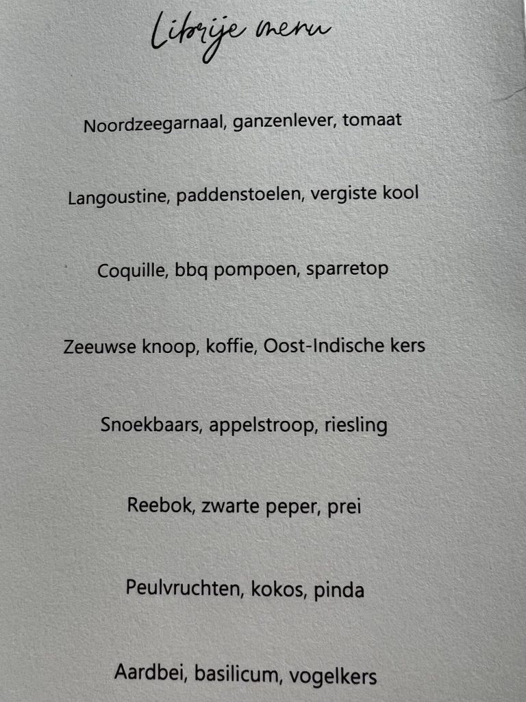 Menu Librije